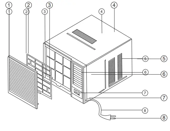 kelvinator Window Wall Manual Room Air Conditione Unit partsr
