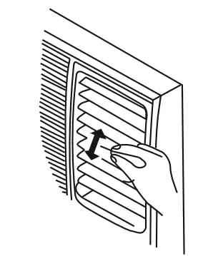 kelvinator Window Wall Manual Room Air Conditione Vertical air flow adjustment