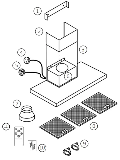 schweigen DS3131 R2S 900mm Silent Wallmount Rangehood