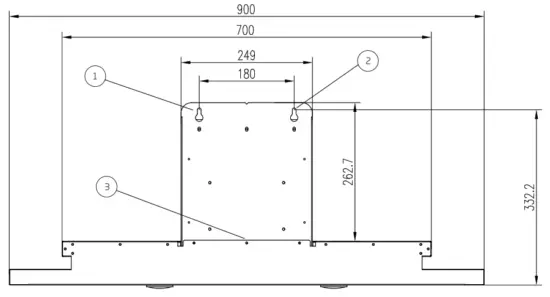schweigen DS3131 R2S 900mm Silent Wallmount Rangehood - screws