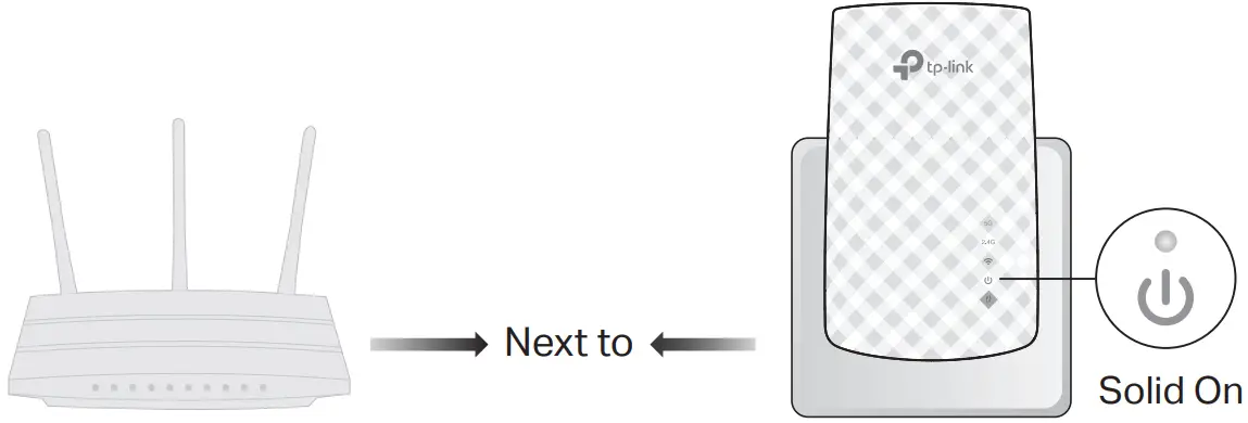 tp link AC750 Wi Fi Range Extender - Power On