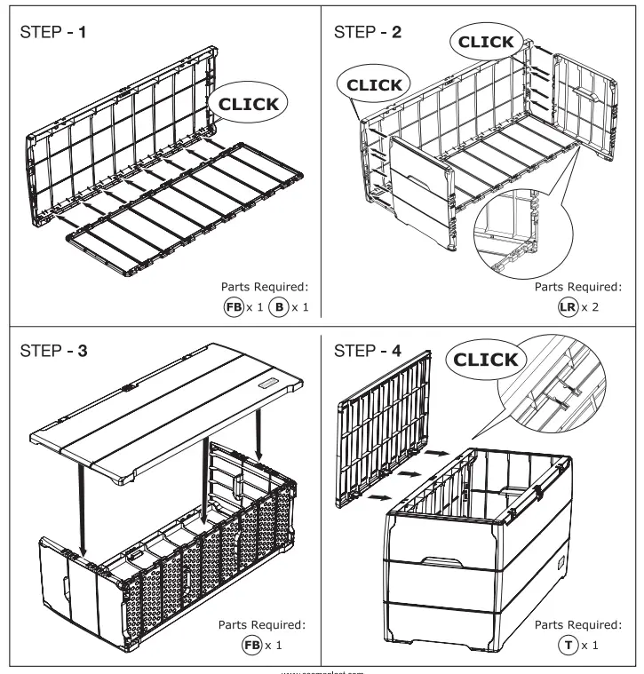 Cosmoplast 270L Wood Grain Storage Box -3