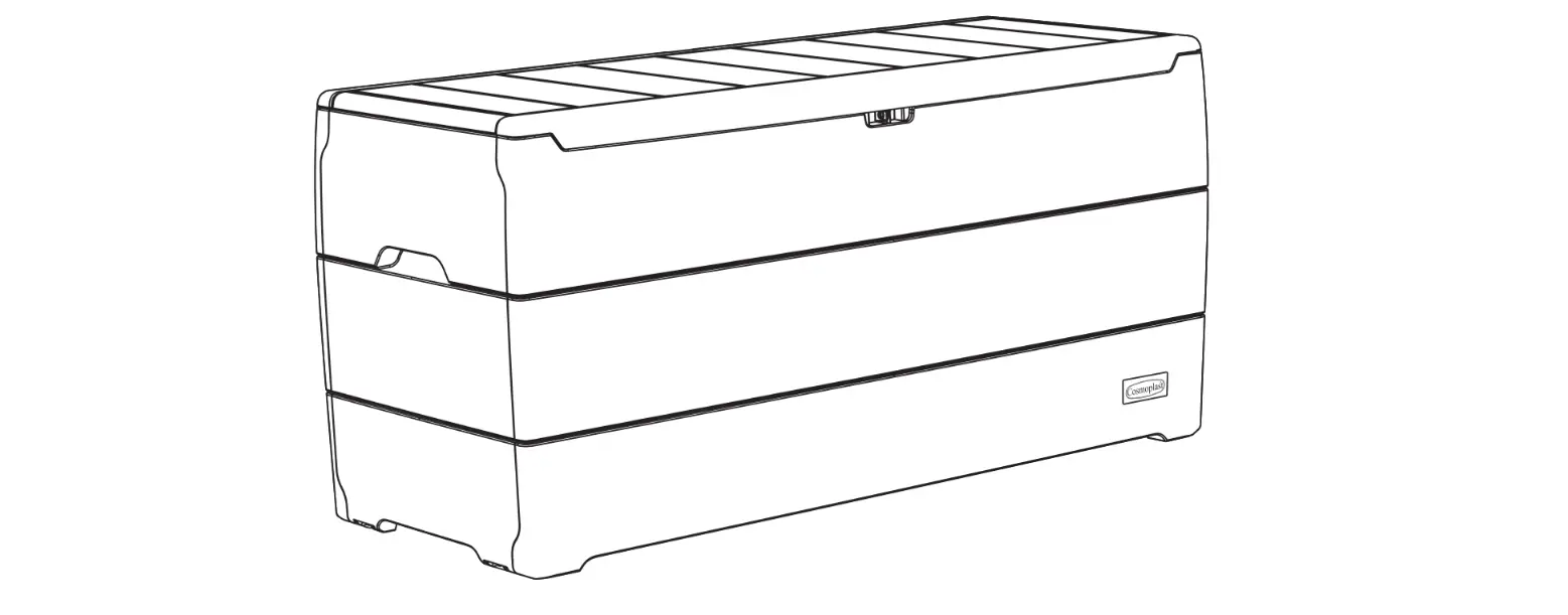Cosmoplast 270l Wood Grain Storage Box User Manual