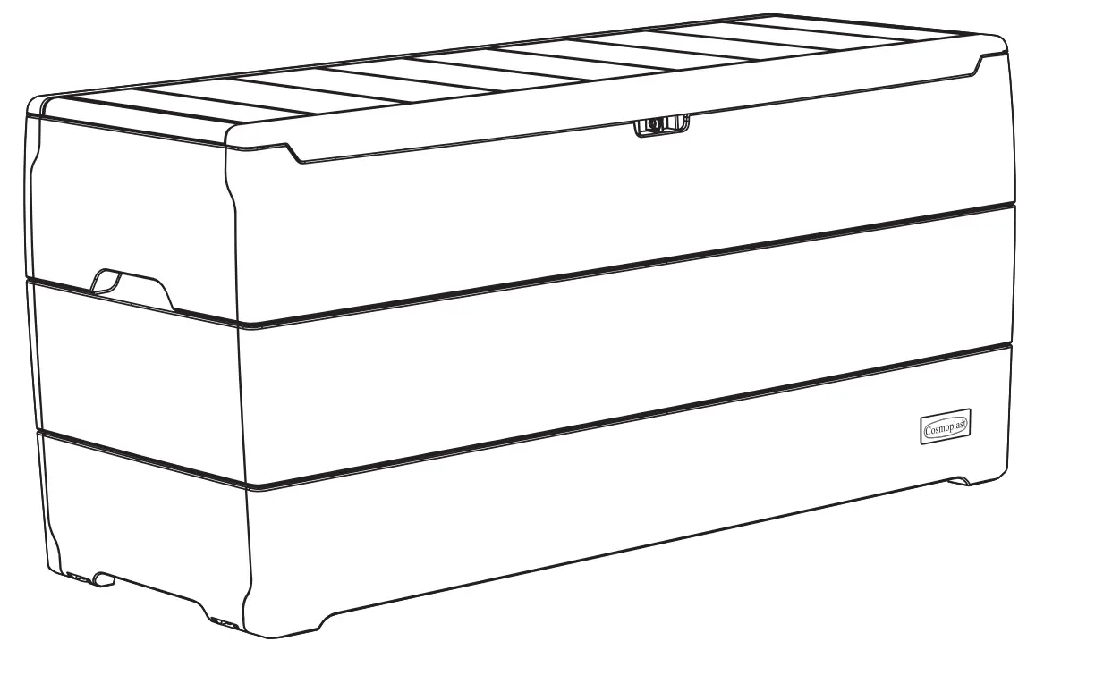 Cosmoplast 270L Wood Grain Storage Box -product