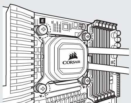 CORSAIR High Performance 120MM Liquid CPU Cooler User Guide - Installing the Pump Unit