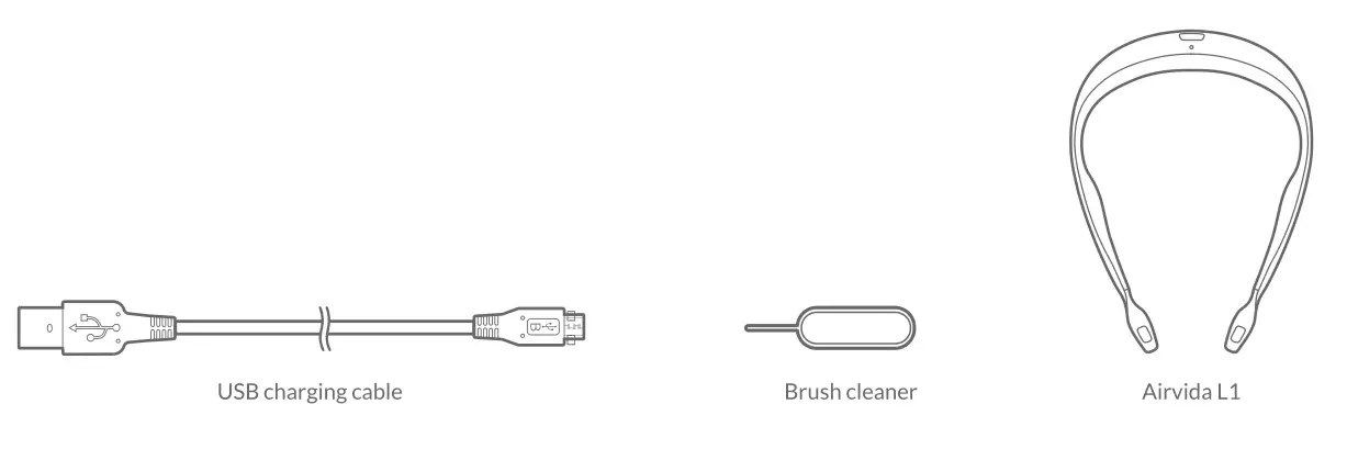 ible Airvida L1 Trendy Wearable Air Purifier with Patented Double-Vent Design - Whats Included