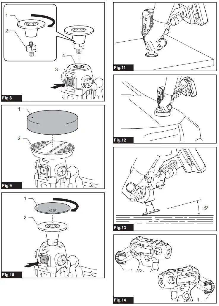 makita DPV300 Cordless Sander Polisher - figure 2