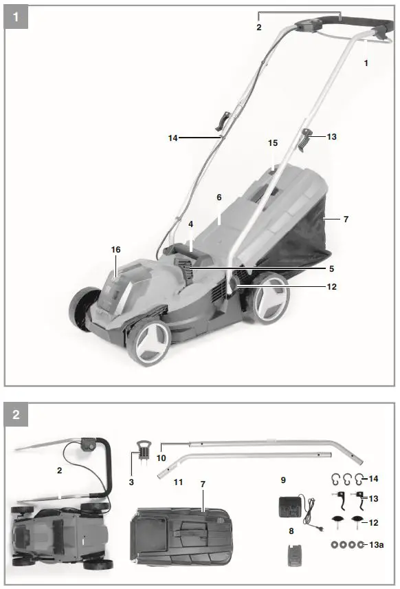 Einhell Cordless Lawn Mower Instructions - Product Overview