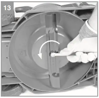 Einhell Cordless Lawn Mower Instructions - Replacing the blade
