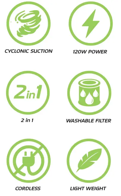 DAEWOO FLR00044 Tornado Cordless 2in1 Vacuum Cleaner - icon