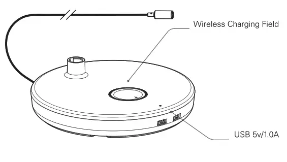 Humanscale GT NPD IM 3841 001 R00 Wireless Charging Desktop Base