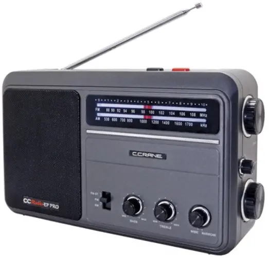 C CRANE EP PRO High Performance AM or FM Portable CC Radio