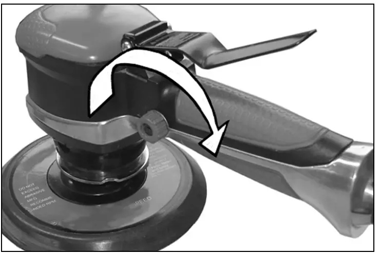 Clarke CAT136 DUAL ACTION AIR SANDER - ADJUSTING