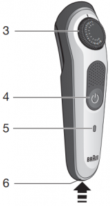 BRAUN Type 5542 Beard Trimmer Parts 3 to 6