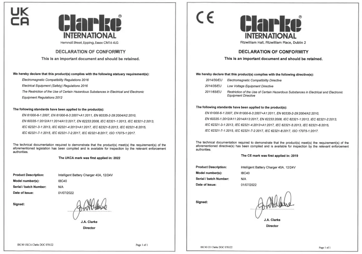Clarke IBC40 Intelligent Battery Charger or Maintainer - fig 5