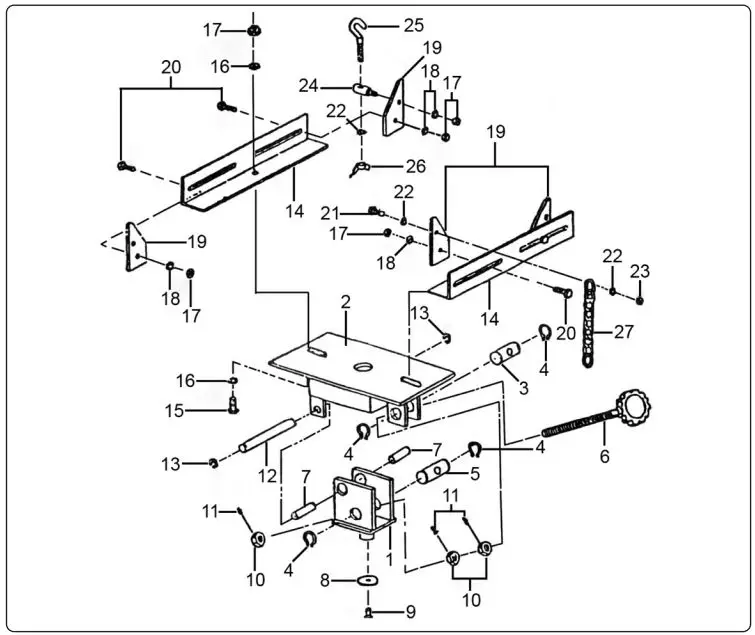 SEALEY ADT200 200KG Transmission Cradle Instruction Manual - ASSEMBLY