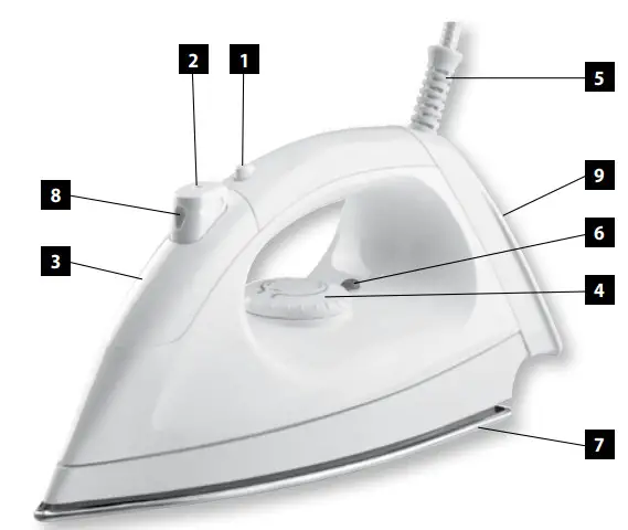 concept ZS8010 SOFIA Stainless Steel Dry Iron - DESCRIPTION