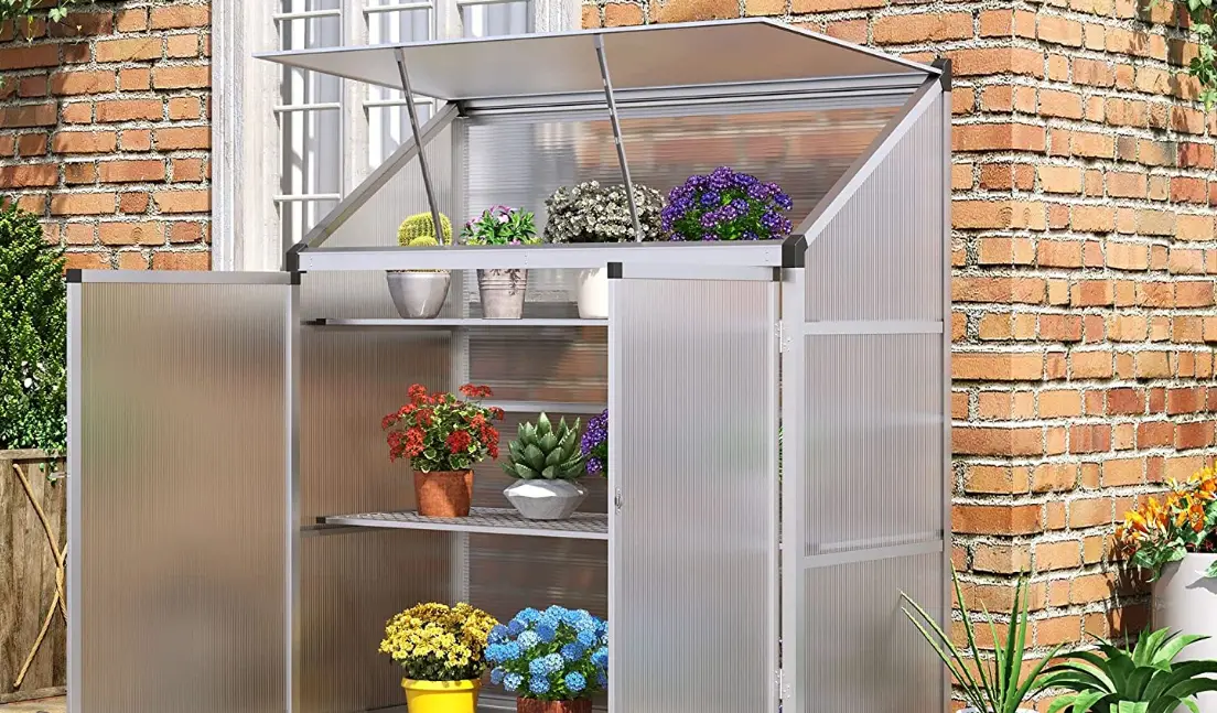 Outsunny 845-329 Aluminum Sliver 3 Tier Greenhouse Instruction Manual