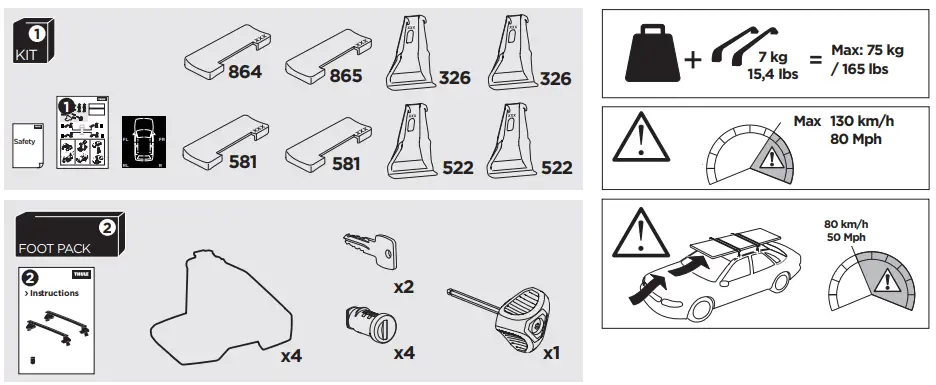 THULE Kit 145307 Audi e-tron 5dr SUV 19-fig2