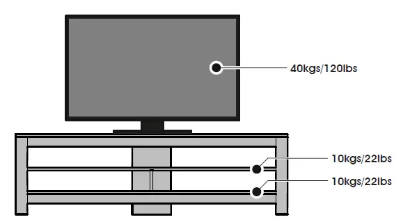 AVF AVCA180RGREA Calibre TV Stand-FIG1