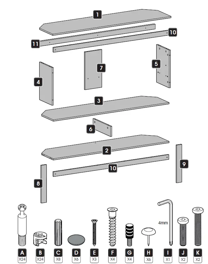 AVF AVCA180RGREA Calibre TV Stand-FIG2