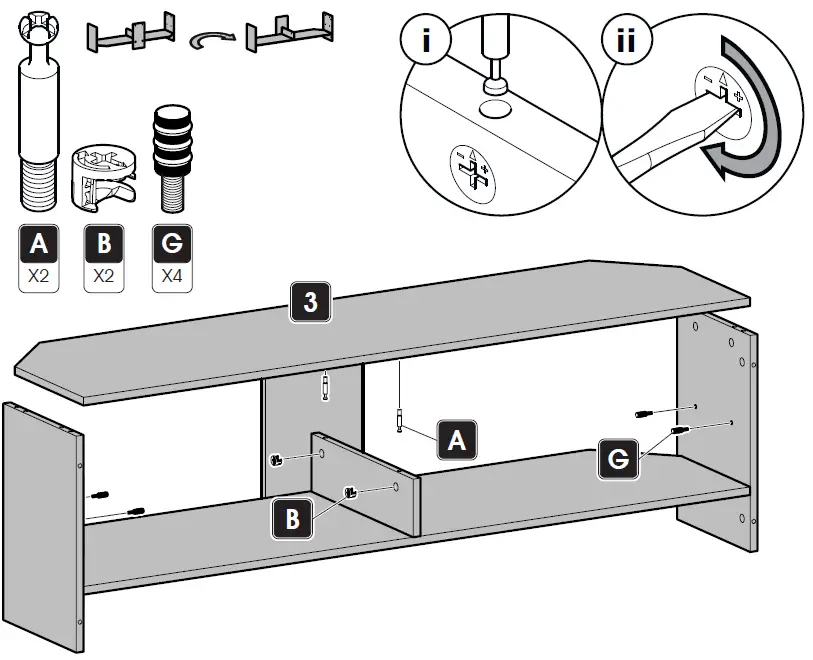 AVF AVCA180RGREA Calibre TV Stand-FIG8