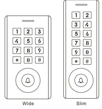 TELRAN 560918 Easy Keypad with Outdoor Doorbell 1