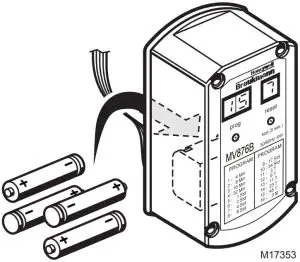 Installing batteries in the MV876