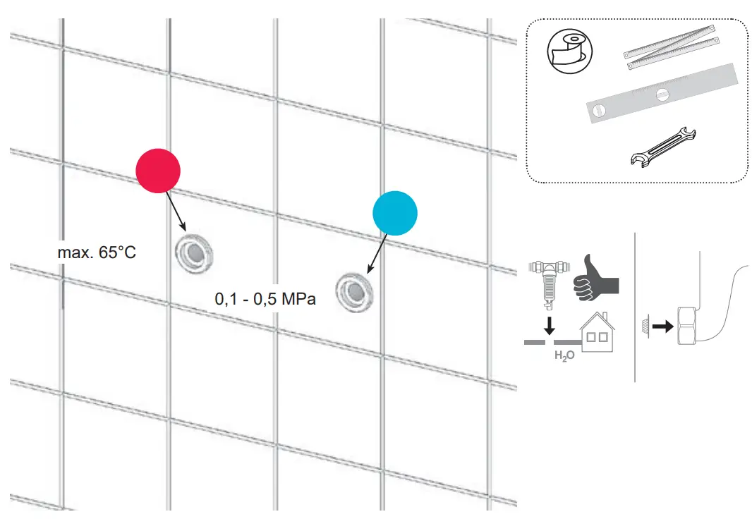 RAVAK Flat FL 022.00 Wall-mounted Bath Water Tap A03