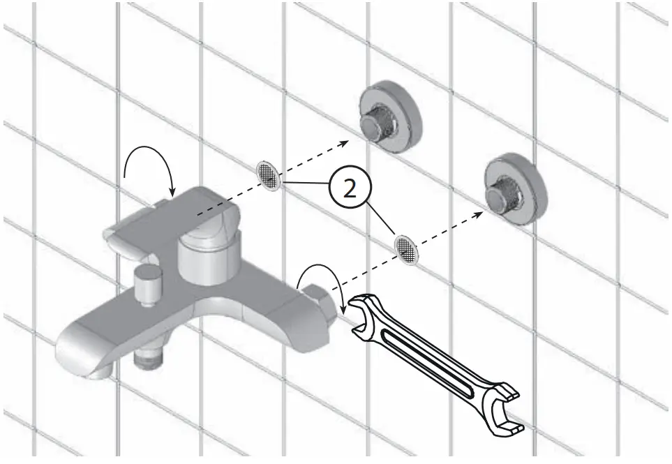 RAVAK Flat FL 022.00 Wall-mounted Bath Water Tap A08