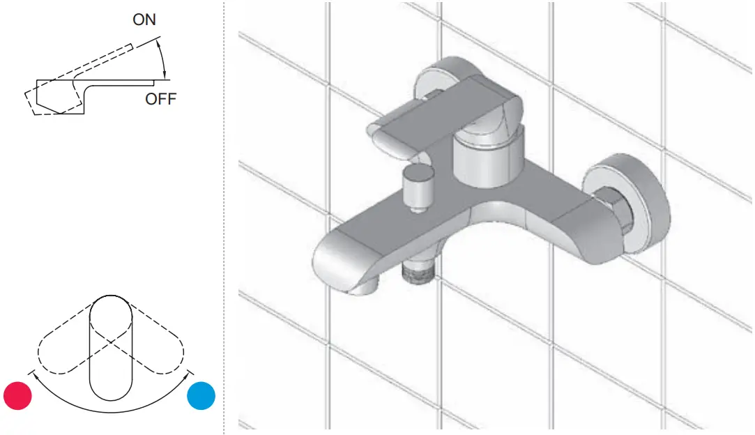 RAVAK Flat FL 022.00 Wall-mounted Bath Water Tap A09