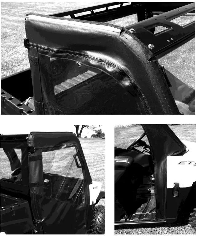 FALCON RIDGE PO-14MIDRANGER-SDK01 Polaris Ranger Mid Size 2014-18 with Lock n' Ride frame Soft Door Kit-fig7