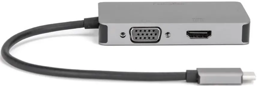 rocstor Y10A266-A1 USB-C Multiport Video Adapter 3-in-1, HDMI, VGA or DVI