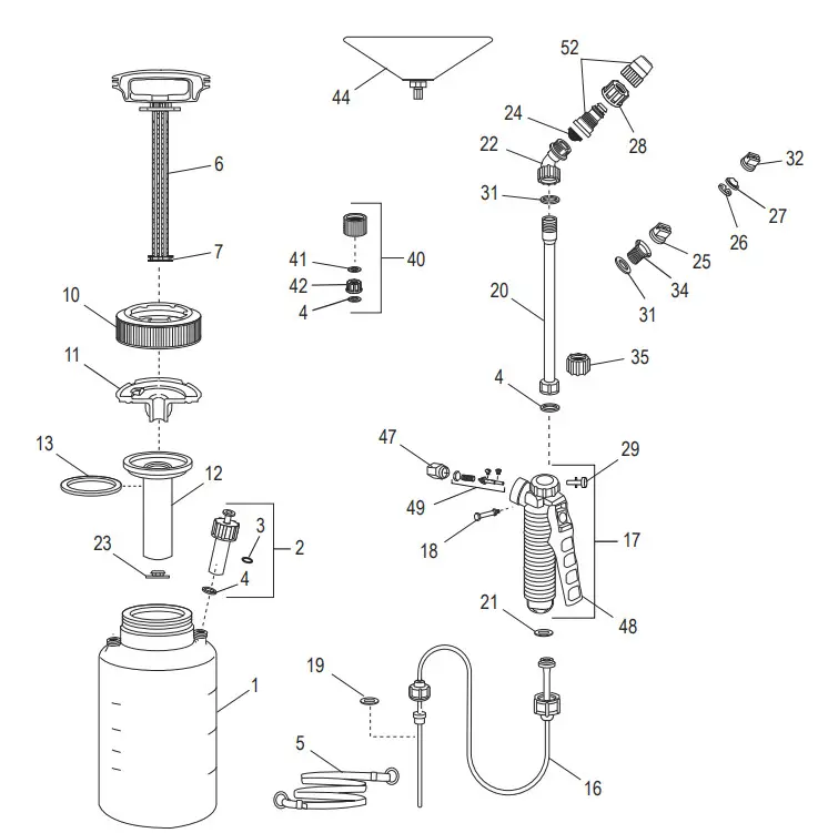 ULINE S-20860 Portable Pressure Sprayer - 1