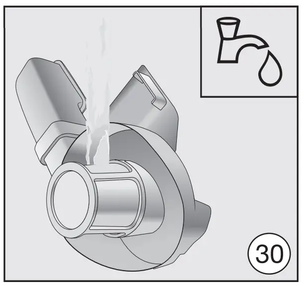 Miele HS16 Canister Vacuum Cleaner Cleaning the pre-filter