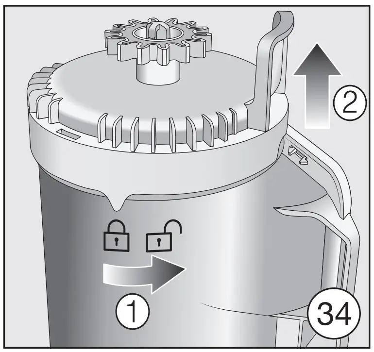 Miele HS16 Canister Vacuum Cleaner Cleaning the pre-filter