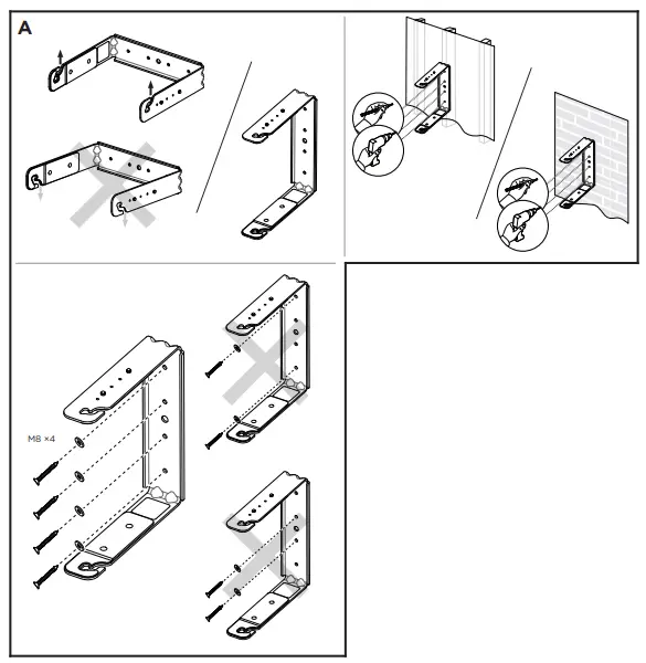 BOSE AMM108 U-Bracket Speaker Mount Installation instruction
