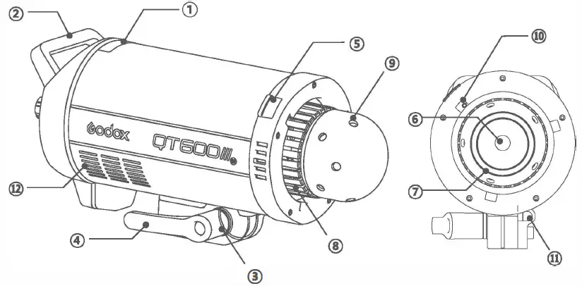 Godox QT400IIM Flash Head 01
