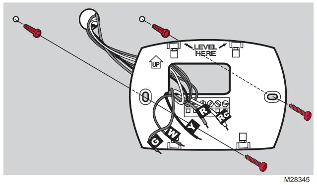 Honeywell RTHL3550 Non-Programmable Digital Thermostat-Mount Wallplate