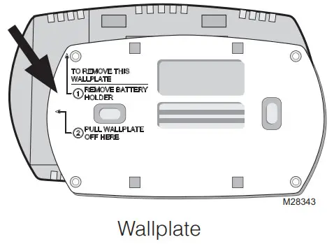 Honeywell RTHL3550 Non-Programmable Digital Thermostat-Separate Wallplate