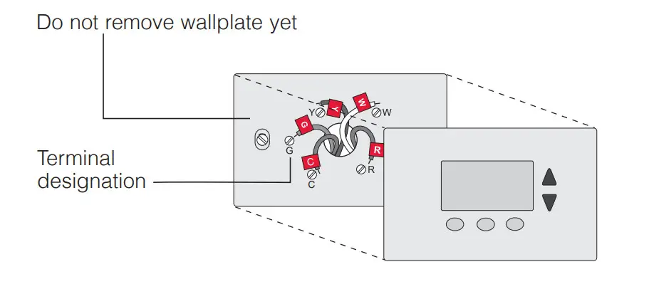 Honeywell RTHL3550 Non-Programmable Digital Thermostat-Turn Off Power 1
