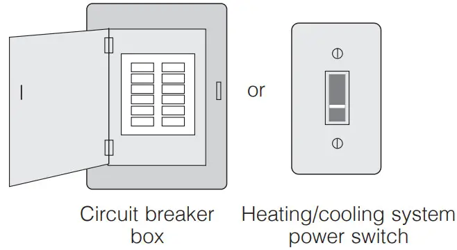 Honeywell RTHL3550 Non-Programmable Digital Thermostat-Turn Off Power
