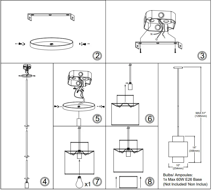 Dainolite-PYA-141P-Priya-White-Modern-Contemporary-Drum-Pendant-Light-FIG3