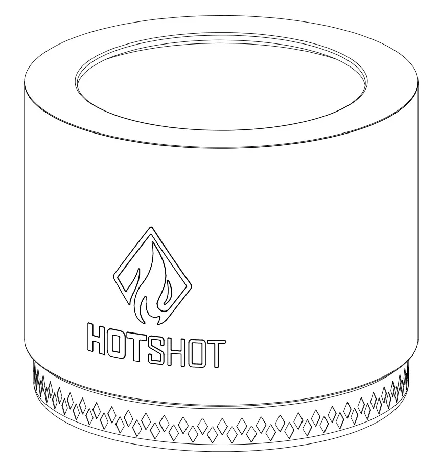 HOTSHOT 52259 15 Inch Wood Burning Fire Pit with Bag