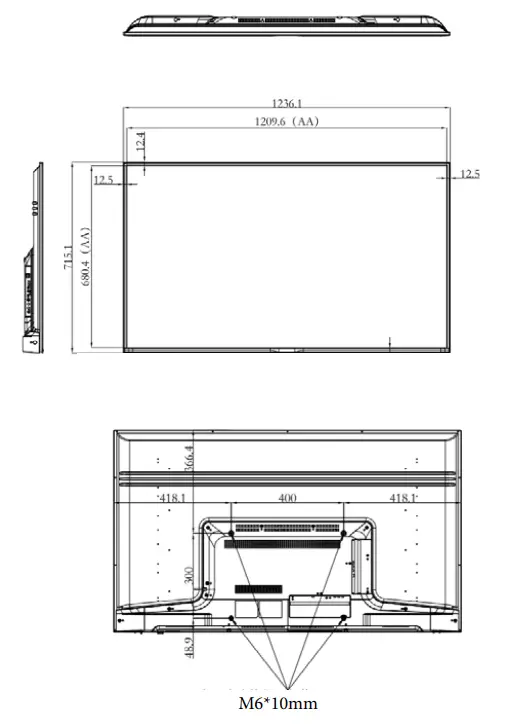 dahua LDH55-FAI400K 55 Inch Wall Mounted Digital Signage - fig 1