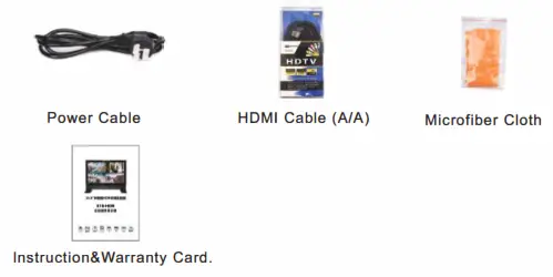ViewZ VZ-238PM-HDR 24inch 4K HOR Multi View Video Production Monitor - Accessories