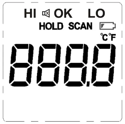 UNI-T UT305R Infrared Thermometer - LCD Description