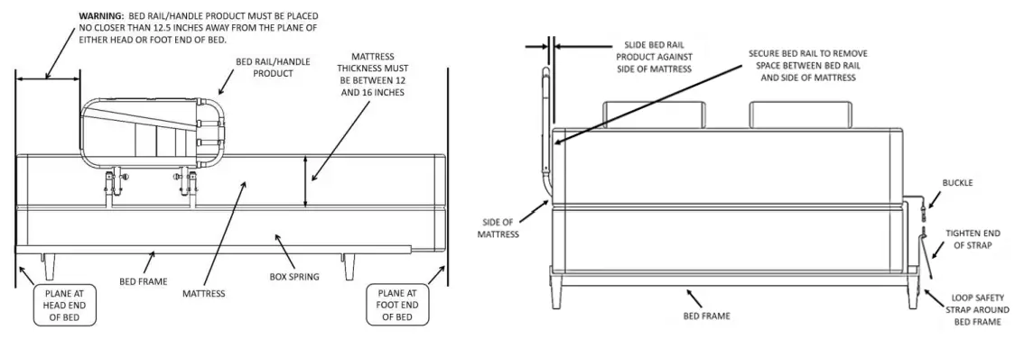 Stander EZ Adjust Bed Rail -