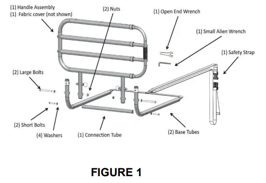 Stander EZ Adjust Bed Rail - FIGURE 1