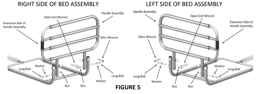 Stander EZ Adjust Bed Rail - HANDLE ASSEMBLY
